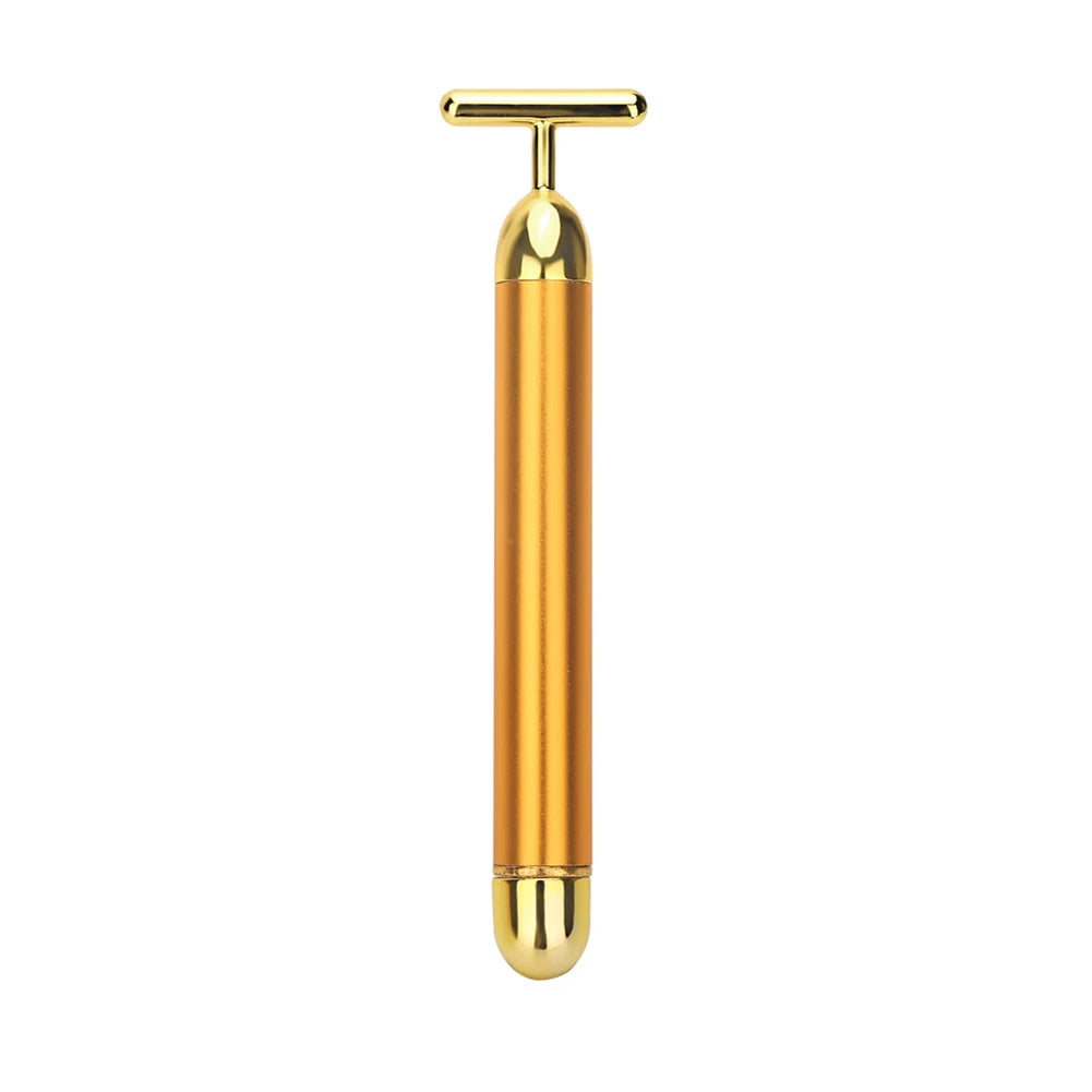 24K Gold Vibrating Facial Massager - Slimming, Lifting, and Wrinkle Tightening Tool