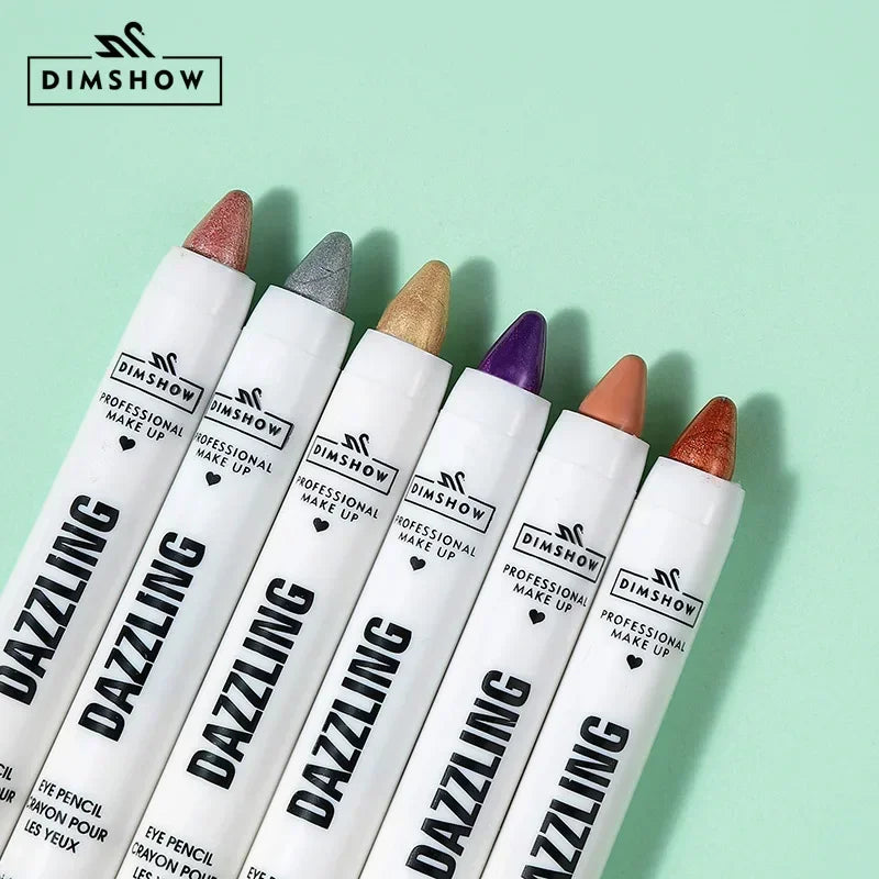 DIMSHOW Waterproof Highlighter Eyeshadow Pencil - Glitter, Matte & Metallic Finishes