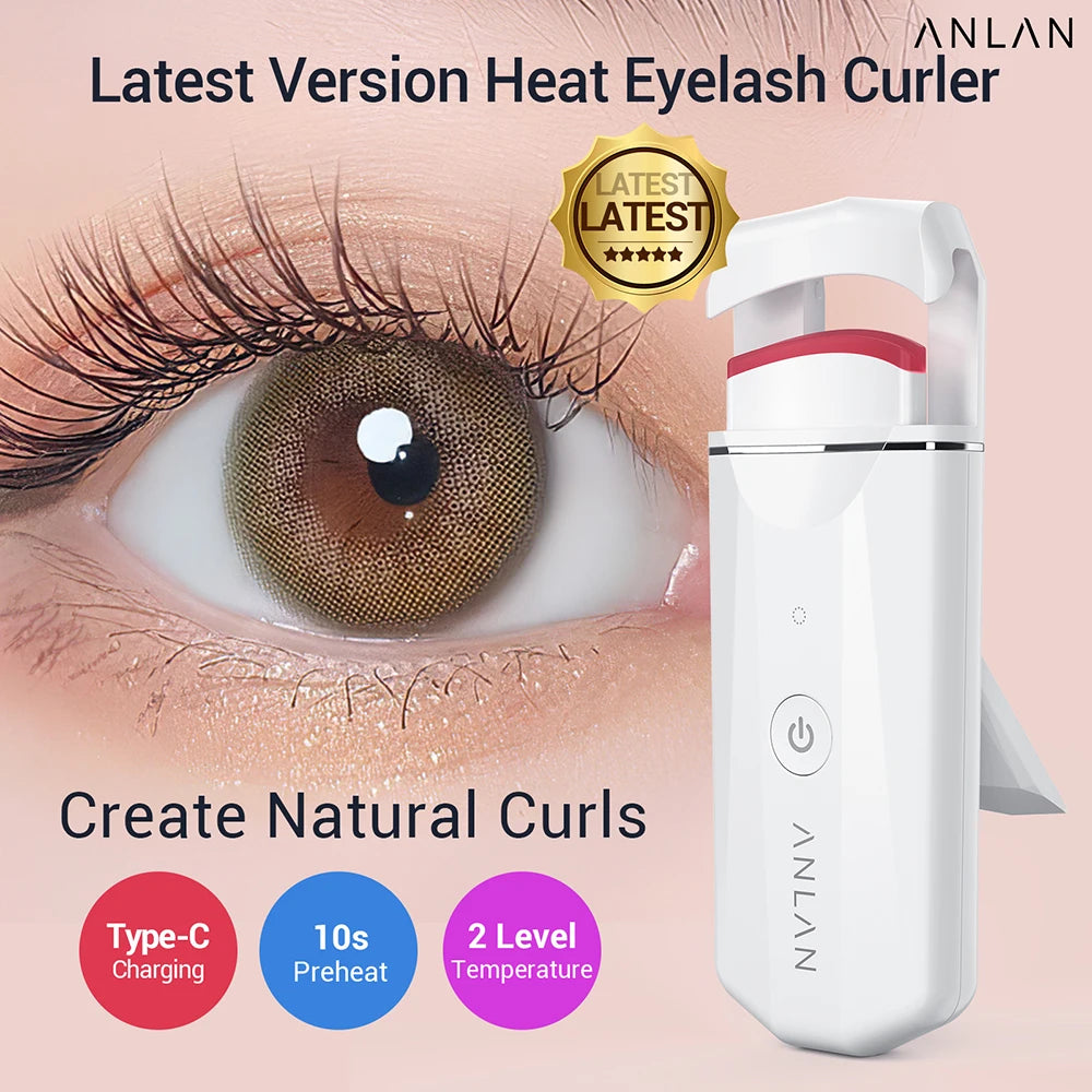 ANLAN Electric Heated Eyelash Curler – Dual Temperature & Rechargeable Design