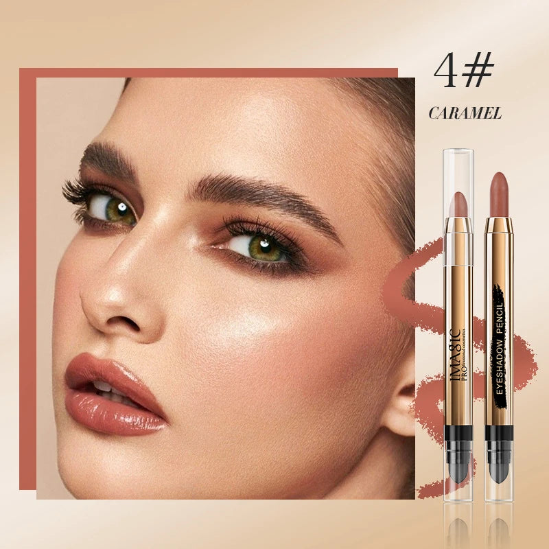 IMAGIC 12-Color Eyeshadow Pencil Glitter Matte Highlighter Silkworm Blush Brighten Eye Makeup Natural Pigment Long Wear Cosmetic