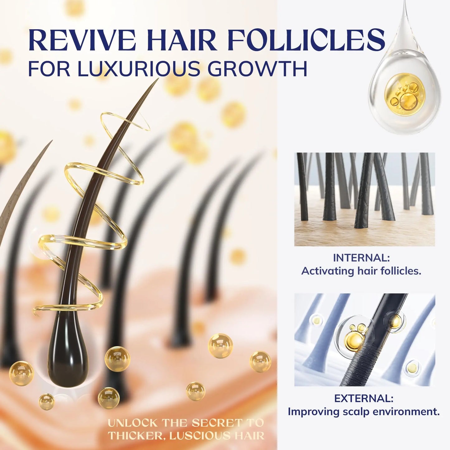 PURC Anti Hair Loss Thickening Scalp Treatment Rosemary Hair Care Growth Oil 50 ml