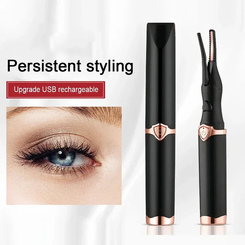 GUJHUI Portable Heated Eyelash Curler - USB Rechargeable with 3 Temperature Modes