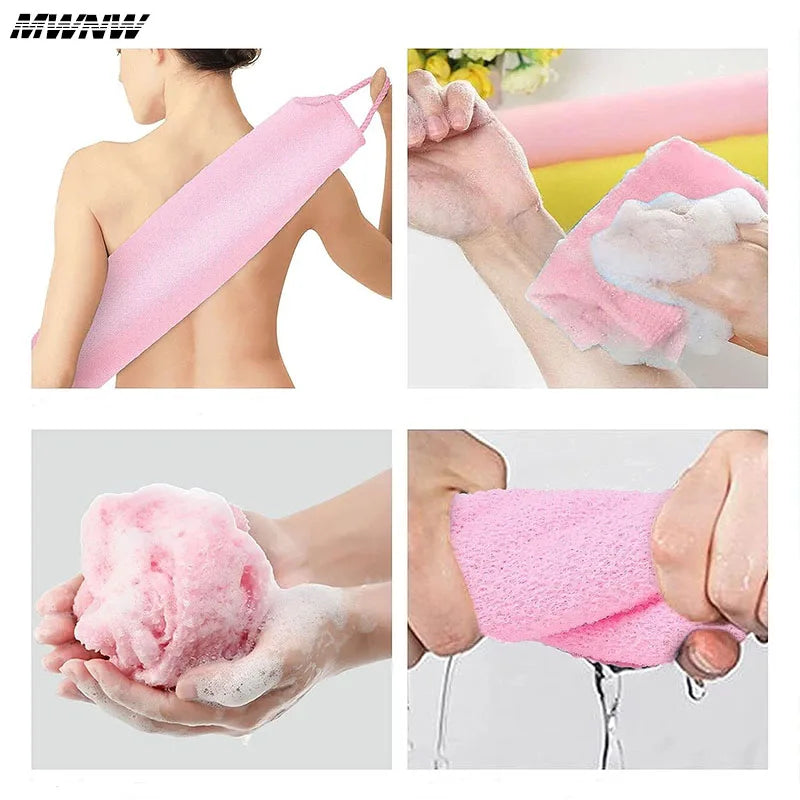 High Elasticity Frosted Shower Towel - Exfoliating & Massage Bath Tool