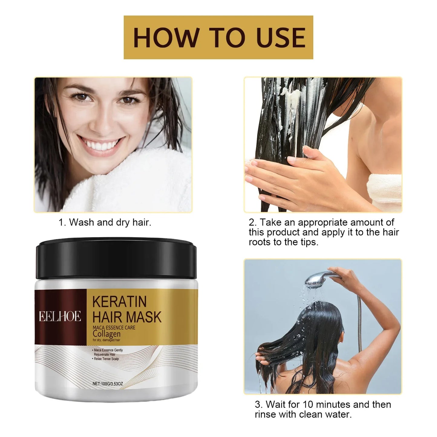 EELHOE Moisturizing Nourishing Anti Hair Loss Repair Smooth Keratin Conditioner Hair Mask