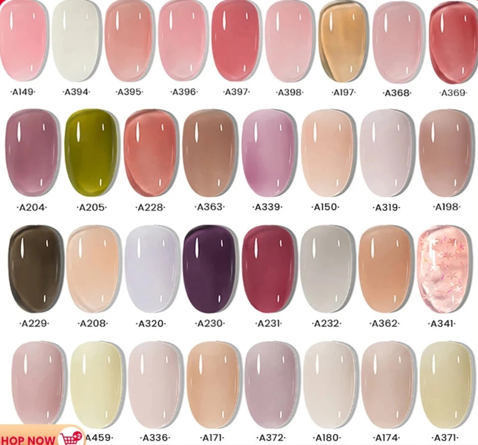 MAYCHAO Transparent Nude Jelly Gel Nail Polish