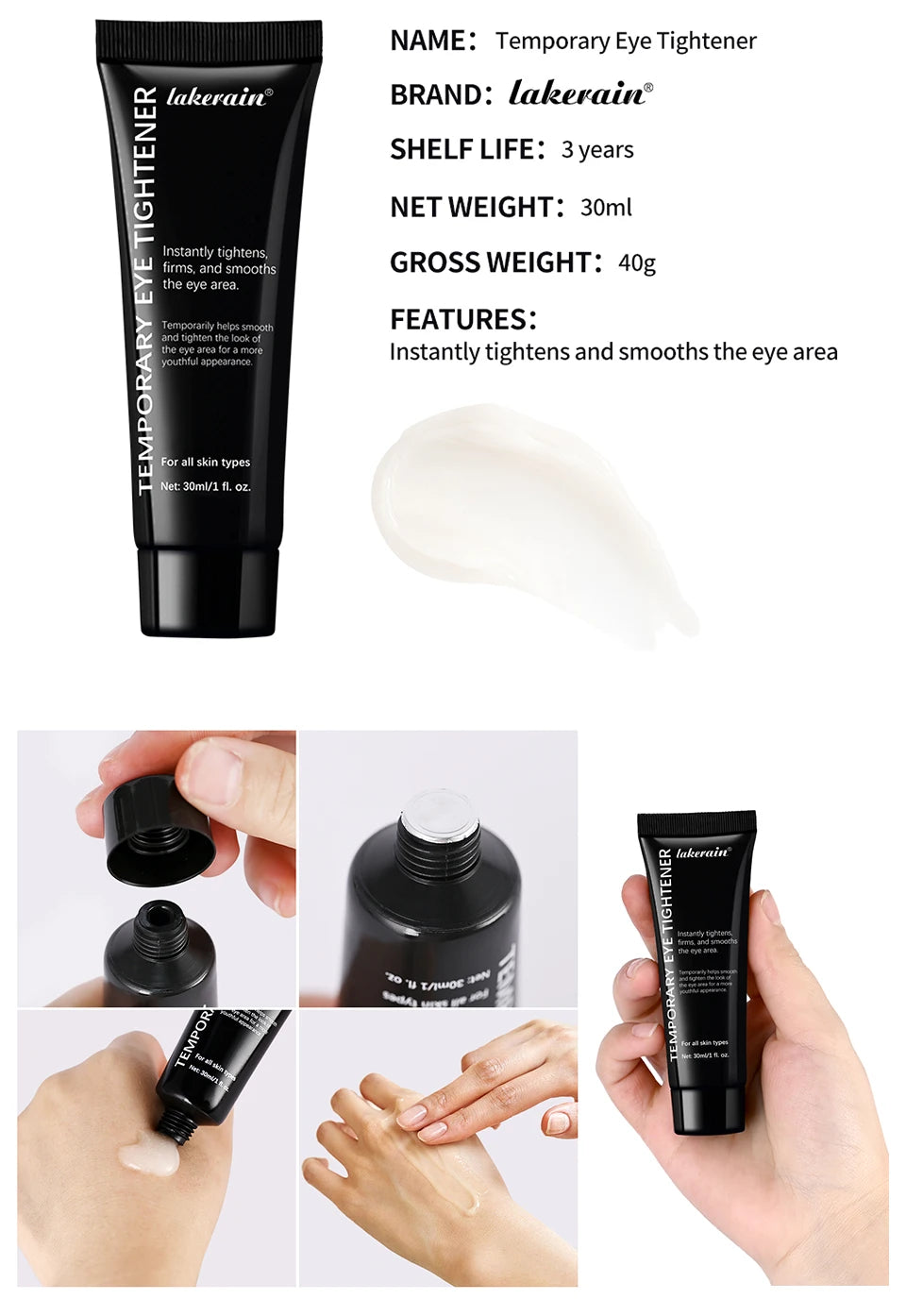 LAKERAIN Instant Eye Tightening Cream 30ml