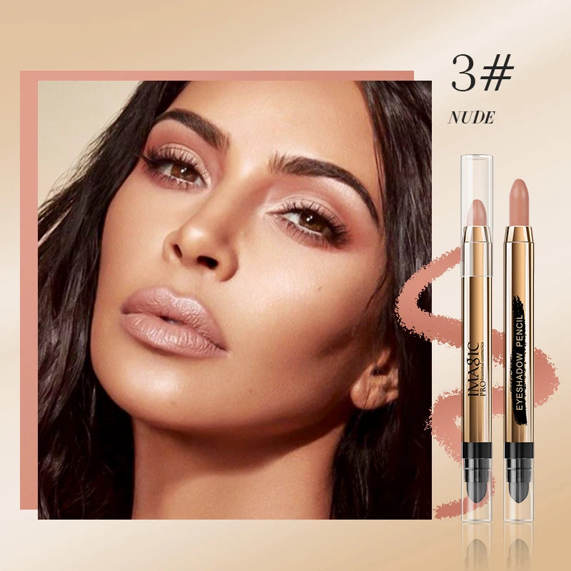 IMAGIC 12-Color Eyeshadow Pencil Glitter Matte Highlighter Silkworm Blush Brighten Eye Makeup Natural Pigment Long Wear Cosmetic