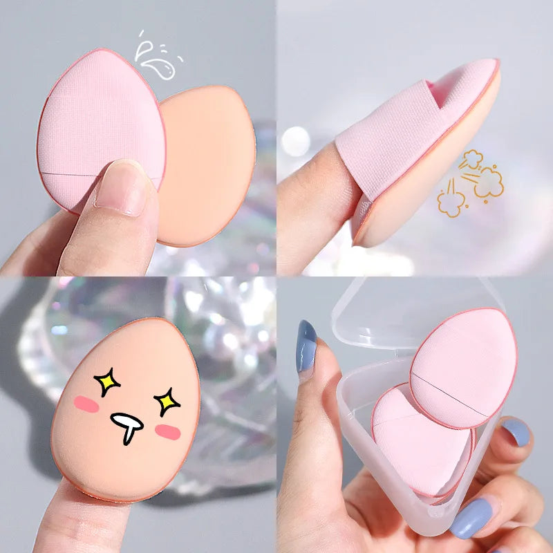 3pcs Mini Finger Puff Set - Professional Makeup Sponge