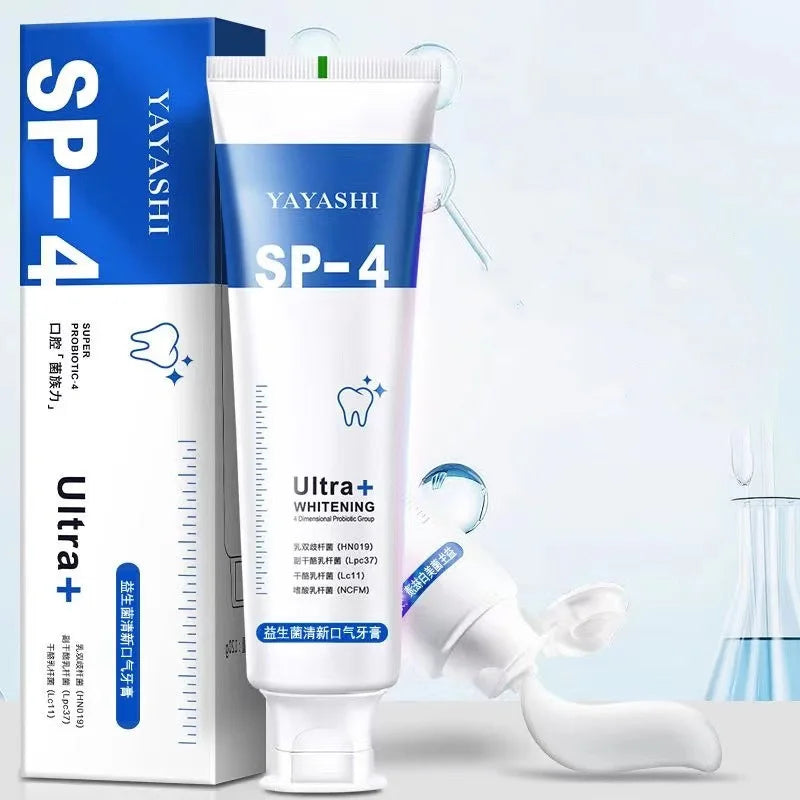 YAYASHI Probiotic Whitening Toothpaste - Stain Removal & Gum Protection for Fresh Breath