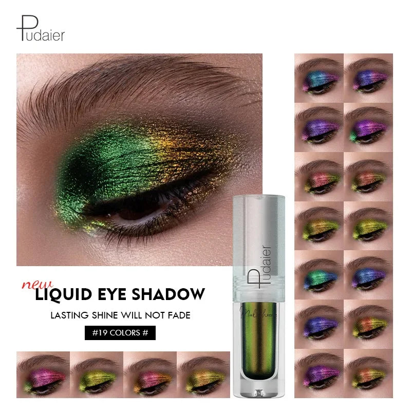 Fards à paupières liquides multicolores vibrants - 19 nuances captivantes