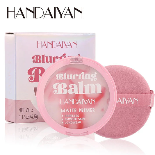 HANDAIYAN Long Lasting Waterproof Poreless Pink Cake Oil Control Matte Primer Balm