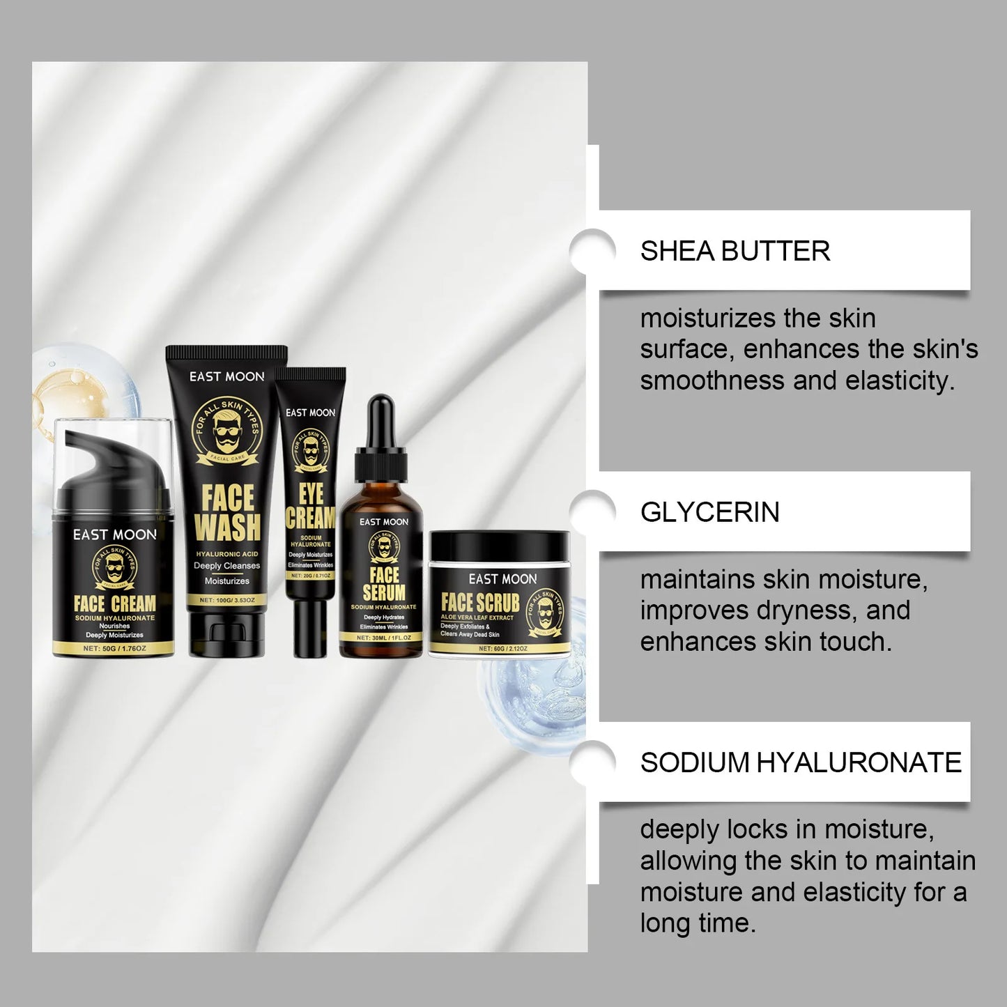 EAST MOON Men’s Facial Firming Set (260ml)