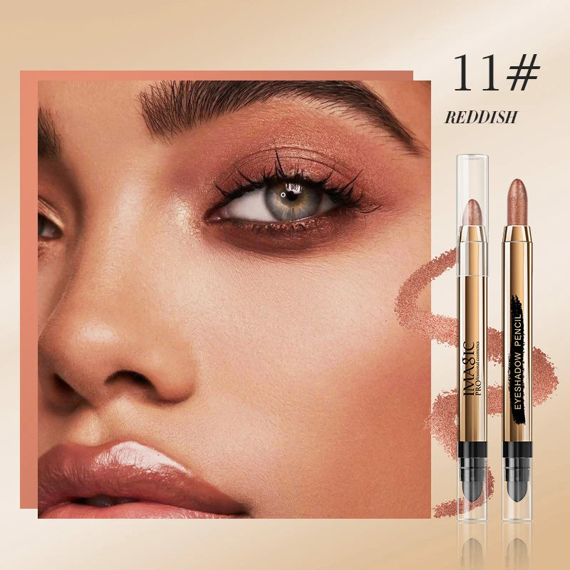 IMAGIC 12-Color Eyeshadow Pencil Glitter Matte Highlighter Silkworm Blush Brighten Eye Makeup Natural Pigment Long Wear Cosmetic