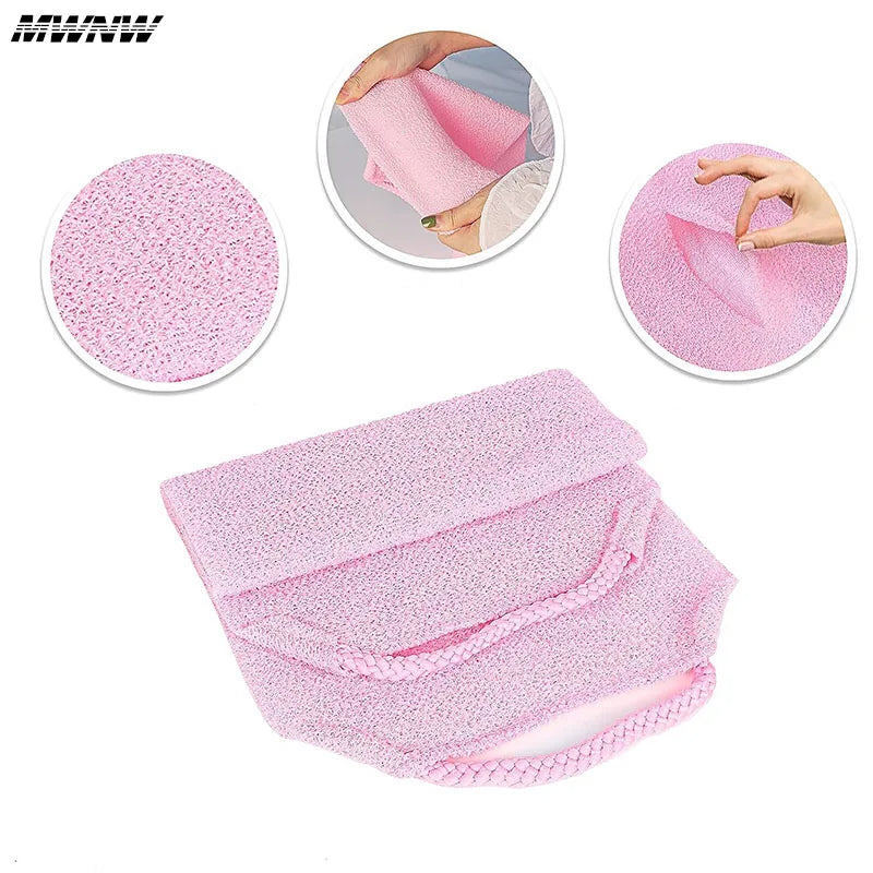 High Elasticity Frosted Shower Towel - Exfoliating & Massage Bath Tool