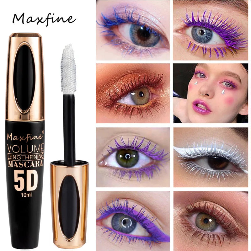 MAXFINE 5D Silk Mascara - Waterproof, Long-Lasting Volume and Length