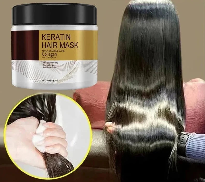 EELHOE Feuchtigkeitsspendende, nährende Anti-Haarausfall-Reparatur-Haarmaske mit glattem Keratin-Conditioner