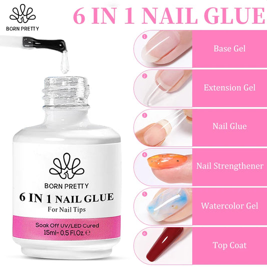 Gel colle à ongles 6 en 1 BORN PRETTY