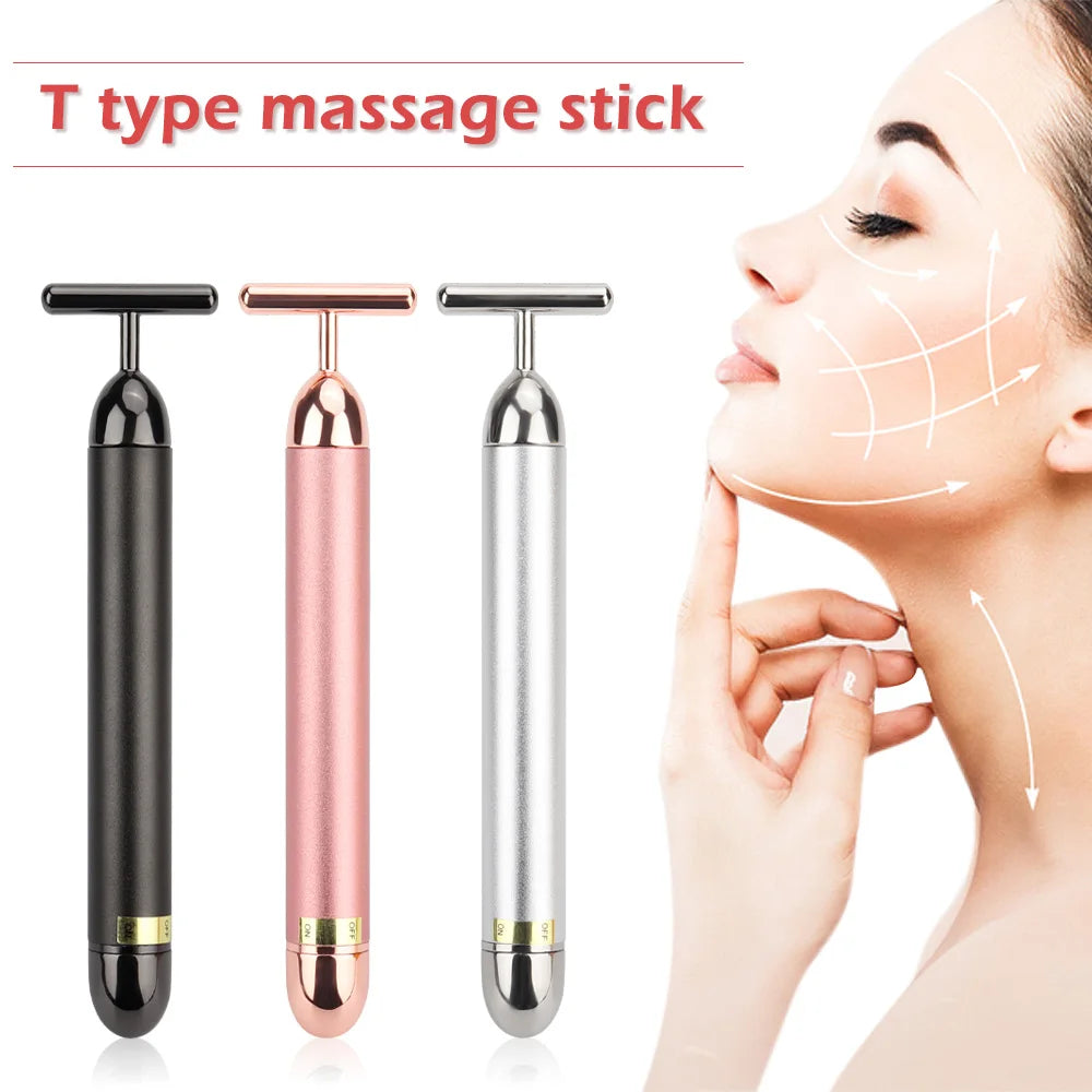 24K Gold Vibrating Facial Massager - Slimming, Lifting, and Wrinkle Ti MORGENFREUDE 24K Gold Vibrating Facial Massager - Slimming, Lifting, and Wrinkle Ti MORGENFREUDE