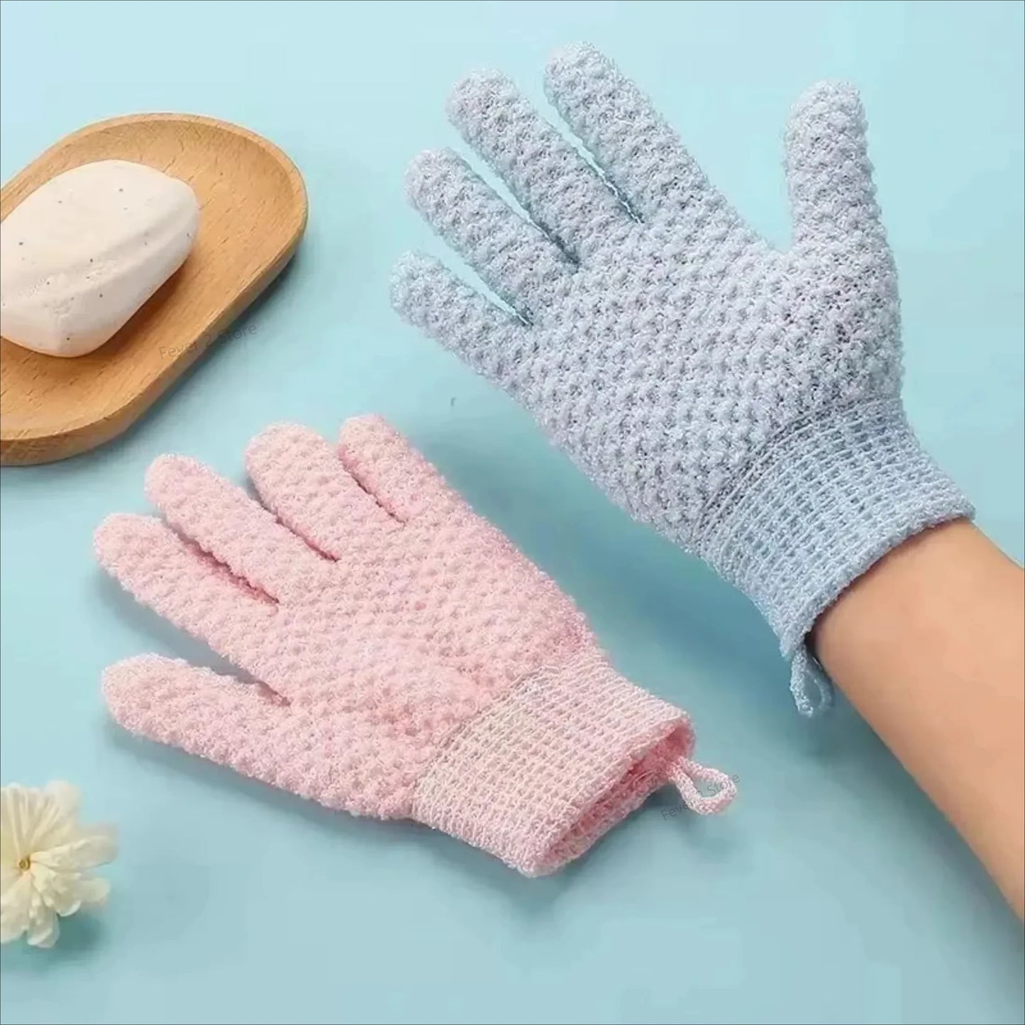 MOONBIFFY Exfoliating Five-Finger Bath Glove 1pc