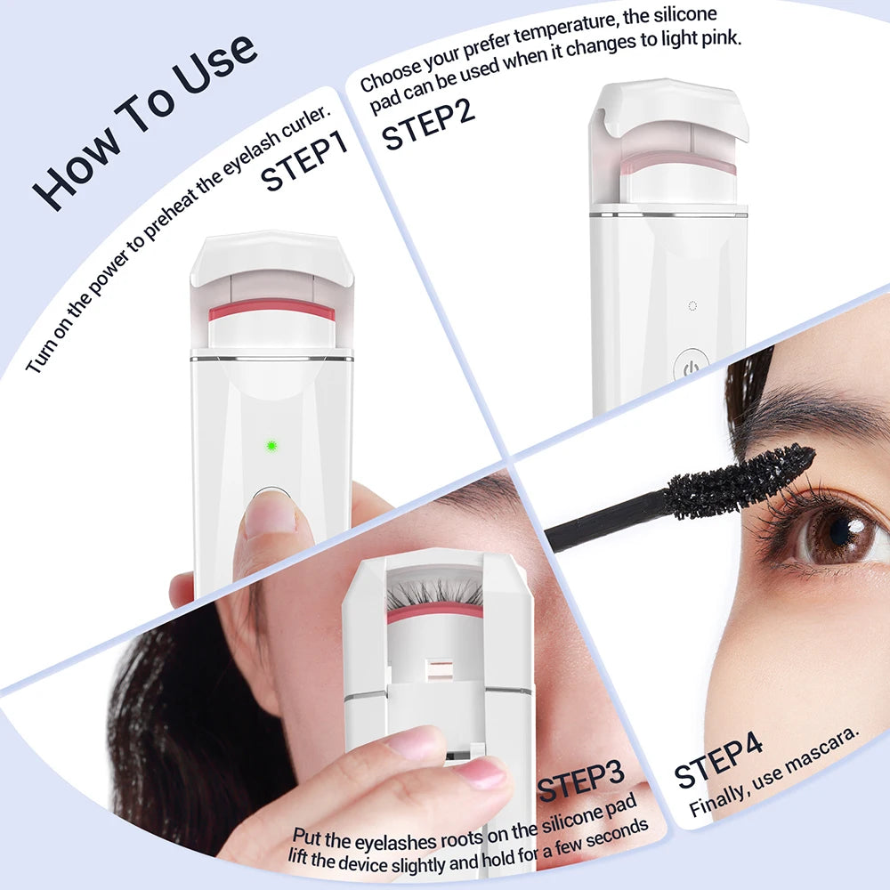 ANLAN Electric Heated Eyelash Curler – Dual Temperature & Rechargeable Design