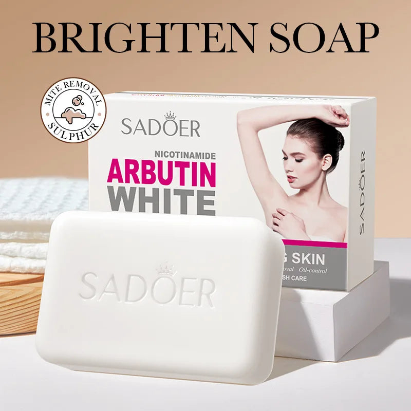 SADOER Niacinamide Arbutin Facial Soap - Moisturizing and Brightening Cleanser