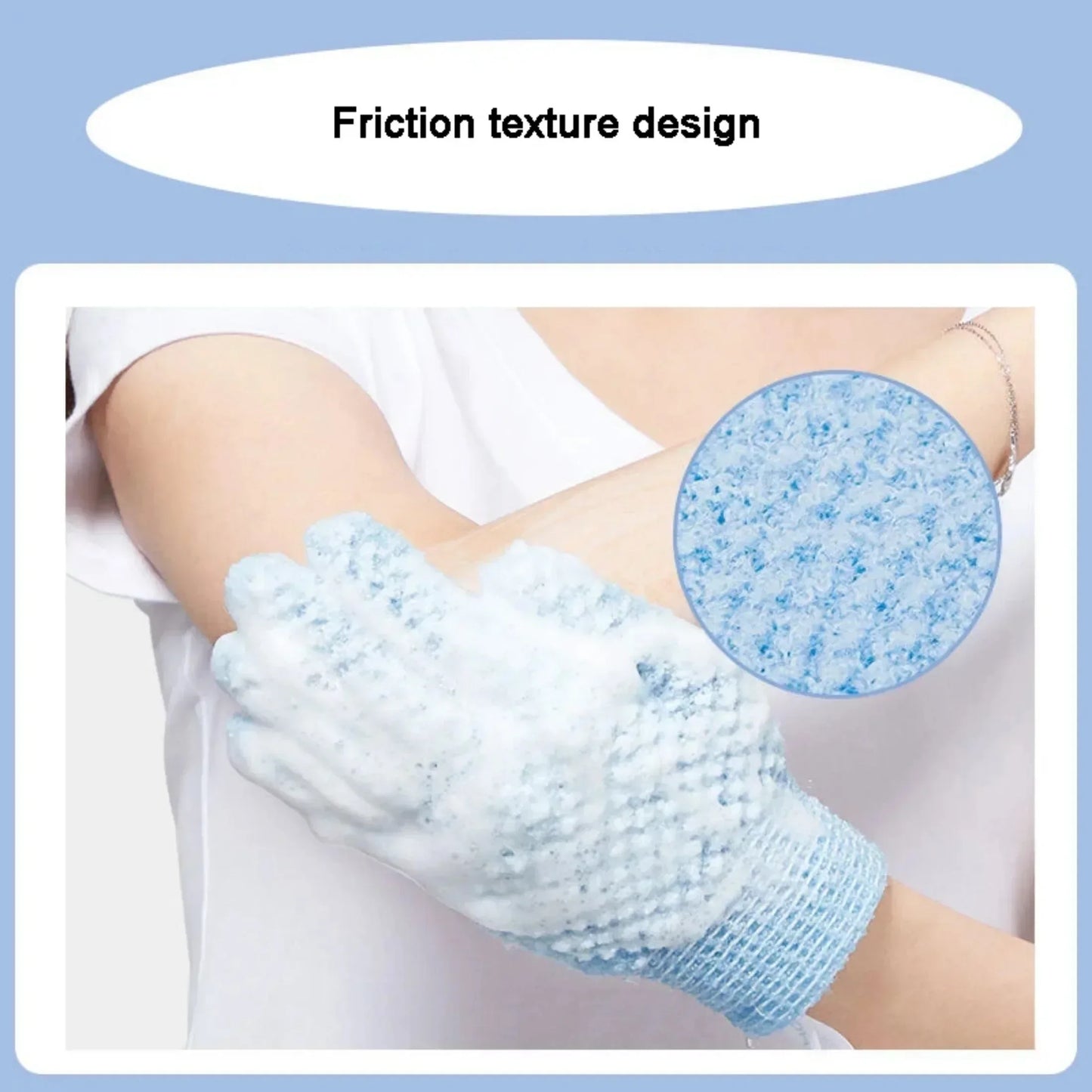 MOONBIFFY Exfoliating Five-Finger Bath Glove 1pc