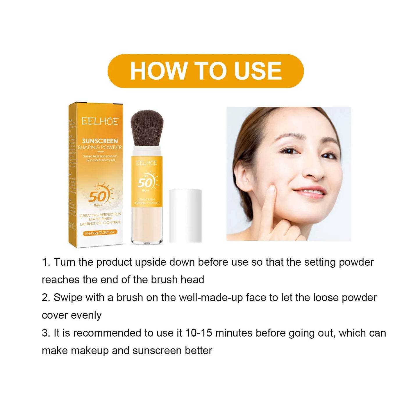 EELHOE SPF50 Sunscreen Loose Powder: Ultimate Sun Protection and Skin Perfection