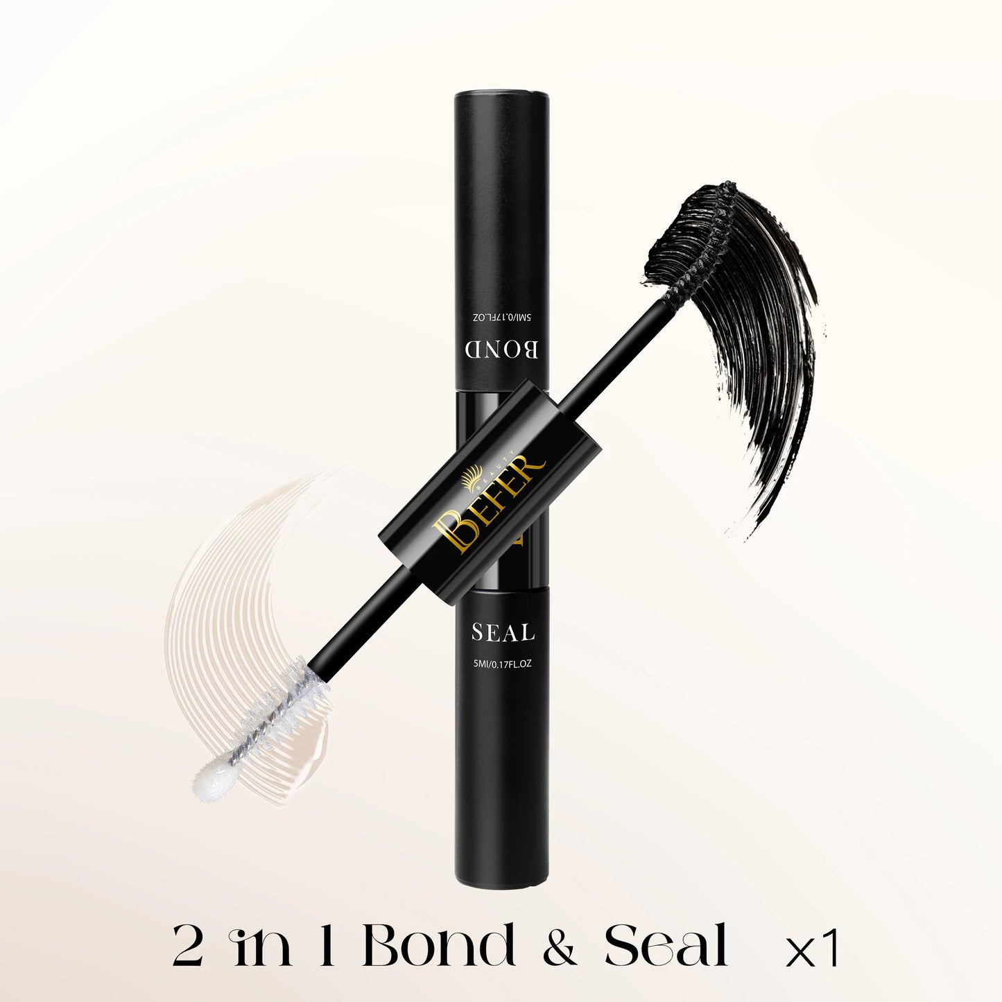 BEFER Glue For Eyelashes 2in1 Lash Bond And Seal Eyelash Glue+Eyelash Remover Waterproof Eyelashes Adhesives Strong Fixed Lash