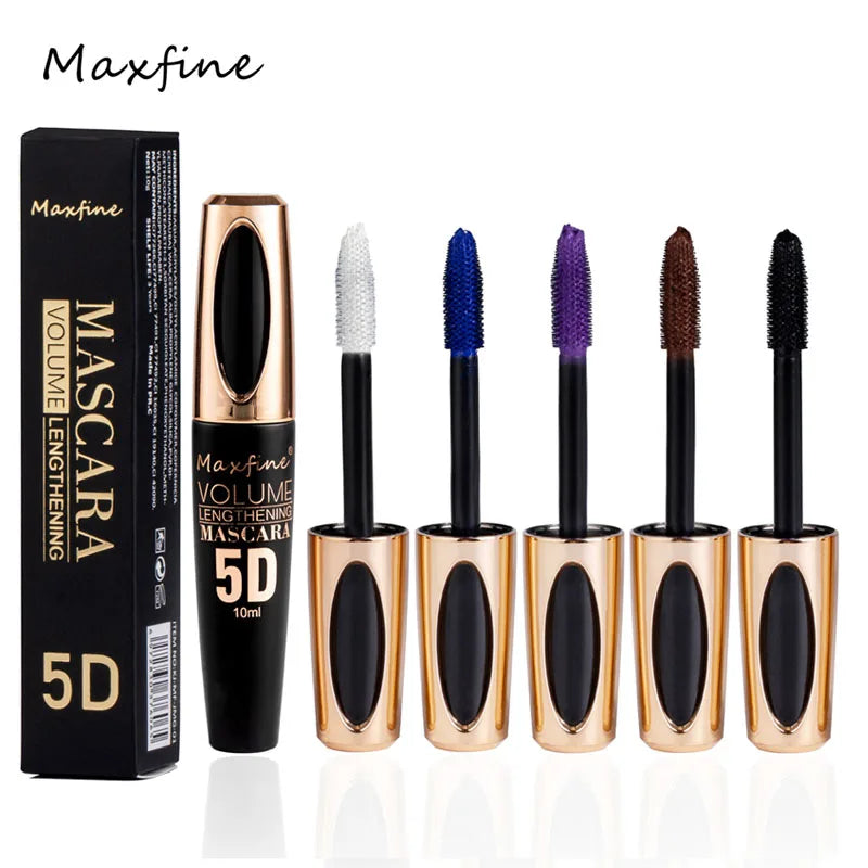 MAXFINE 5D Silk Mascara - Waterproof, Long-Lasting Volume and Length