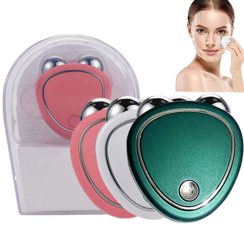 VILNASON EMS Mini Face Slim Lifting Anti Wrinkles Sonic Vibrations Micro Beauty Massage Device