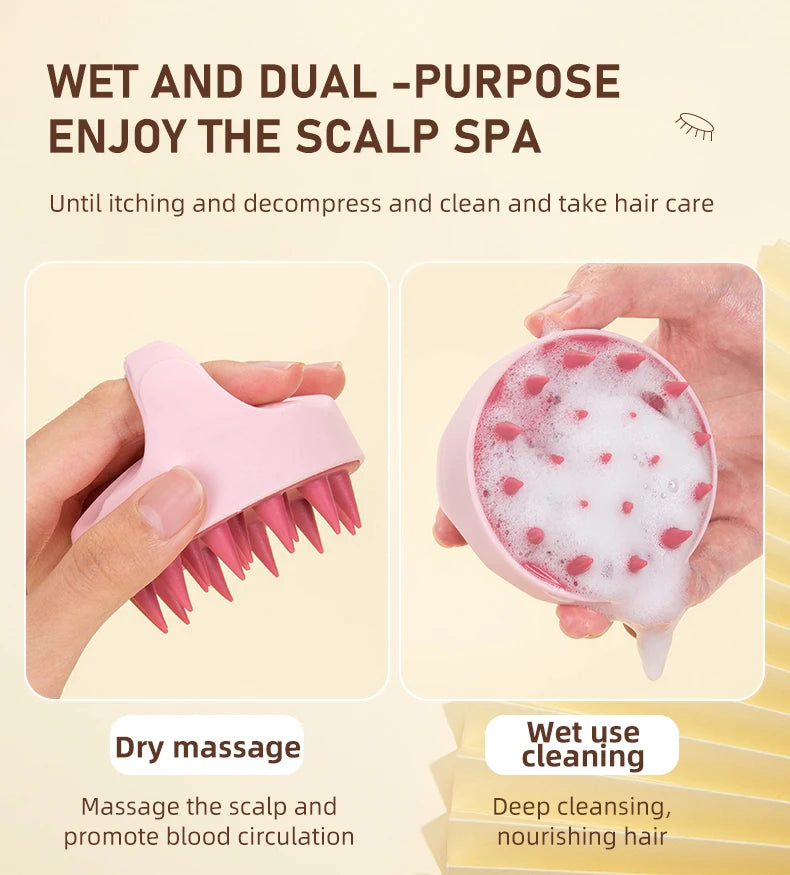 MEILAMEI 2-in-1 Anti Itch Head Cleaning Silicone Spa Scalp Massage Brush