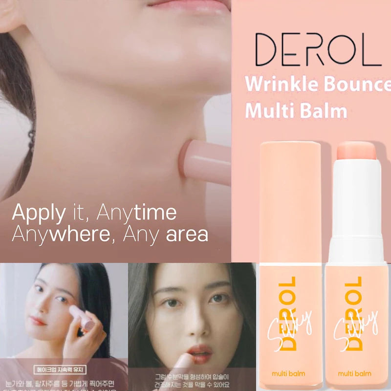 DEROL Brightening Moisturizing Collagen Anti Wrinkle Korean Bounce Multi Balm Stick