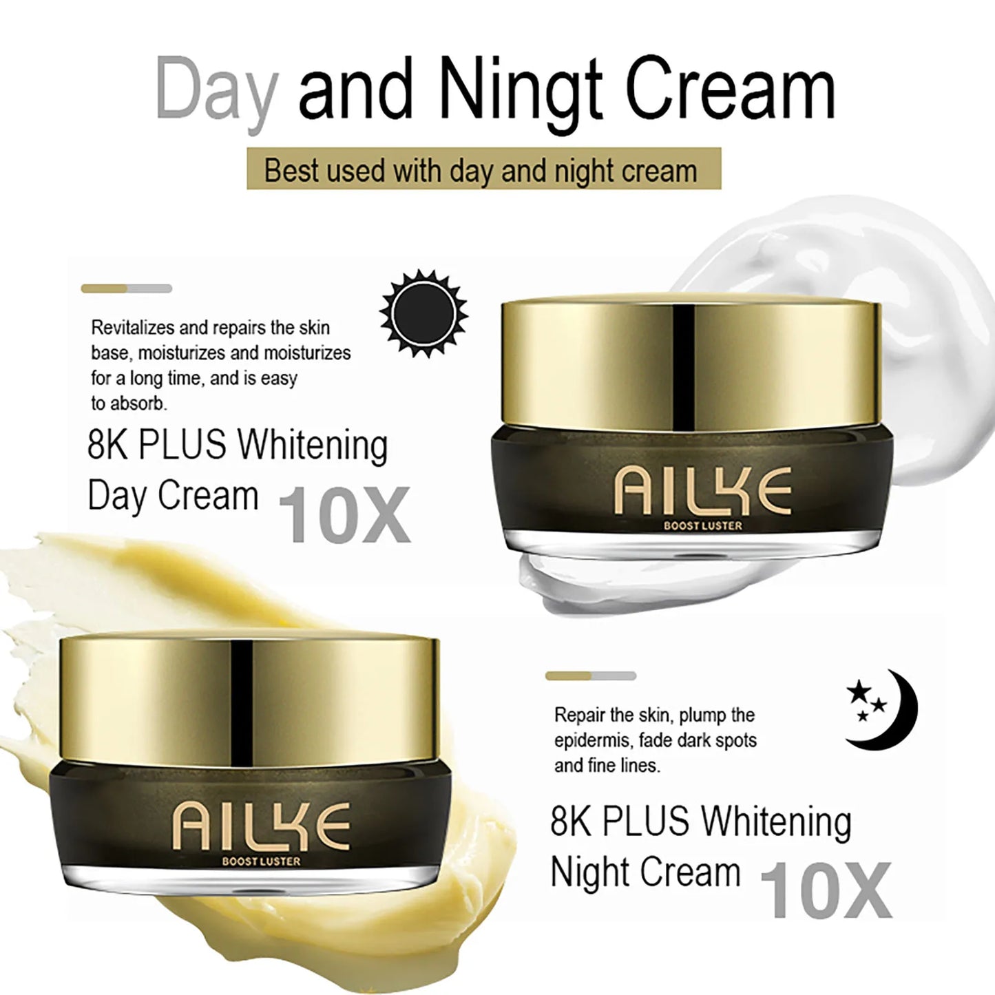 AILKE 10X Whitening Face Cream: Advanced Formula for Dark Spot Reduction and Melanin Control