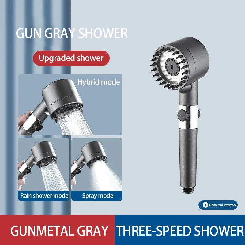 XIAOMI High Pressurized 3-Mode Shower Head with Massage Brush & Filter