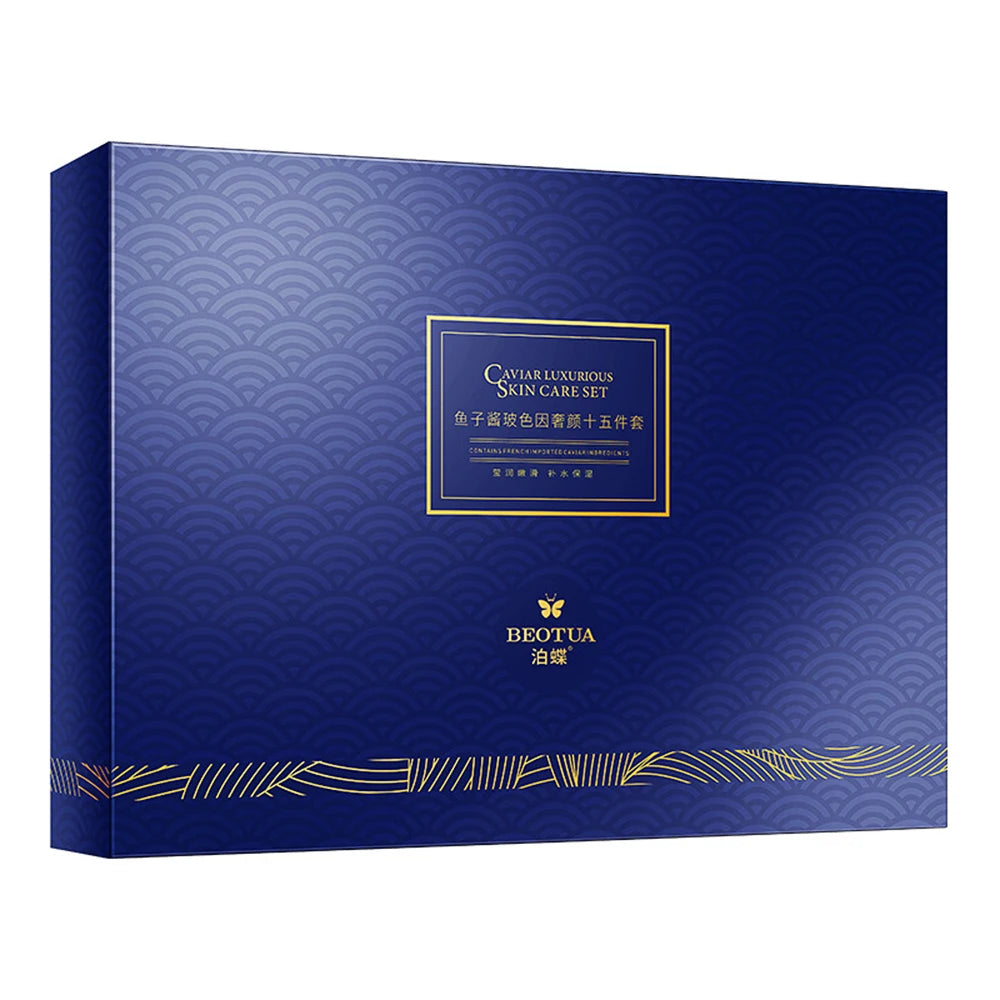 Coffret de 15 soins du visage hydratants et sains à l'essence de caviar BEOTUA