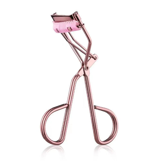 Professional Portable Rose Gold Eyelash Curler with Side Click Comb