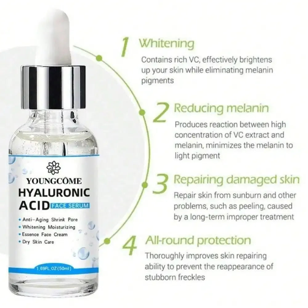 Essence faciale à l'acide hyaluronique YOUNGCOME - Sérum réparateur en profondeur et anti-âge