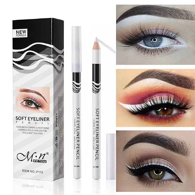 MENOW 5-Piece White Eyebrow & Eyeliner Pencil Set