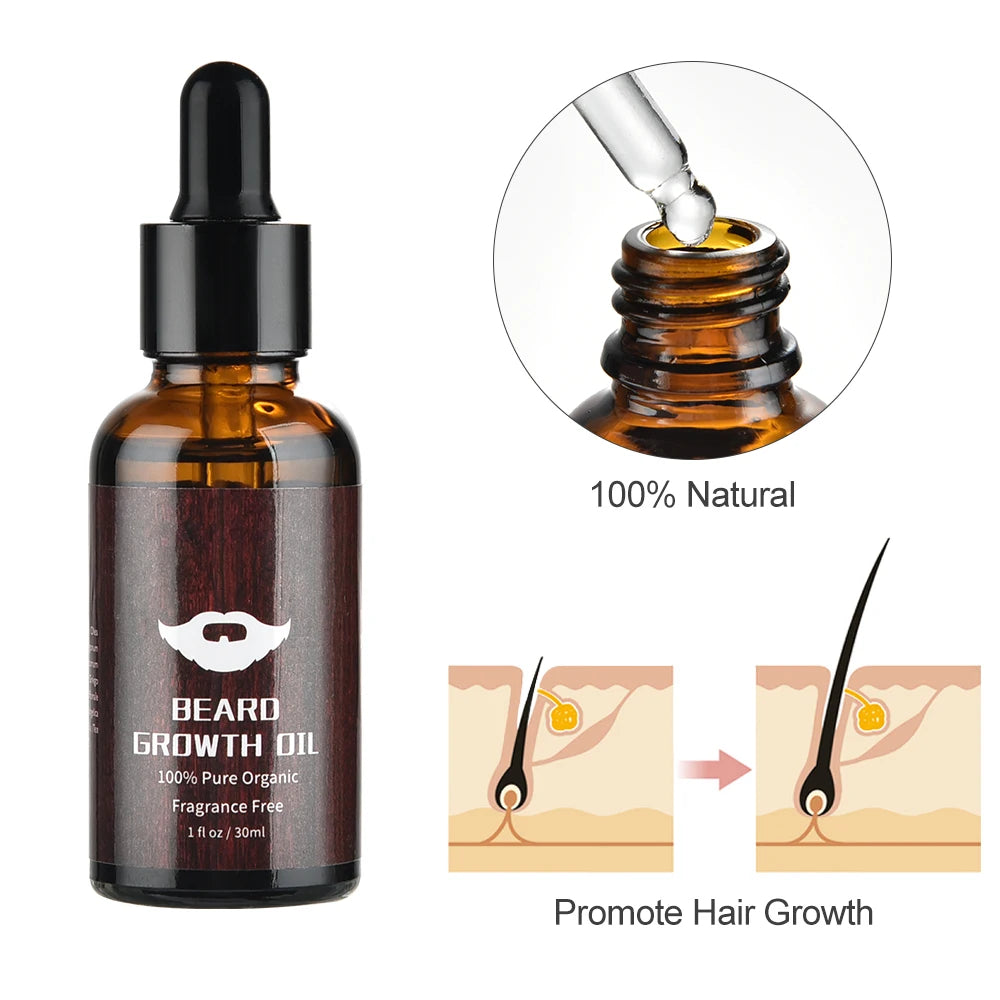 MOAJAZA Men Beard Hair Growth Enhancer Kit