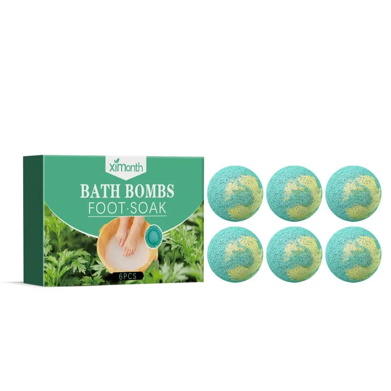 Bombes de bain pour les pieds, boule de bain nourrissante, Anti-séchage, Spa, huiles essentielles riches pour hydrater les parfums de la peau, 6 pièces/boîte