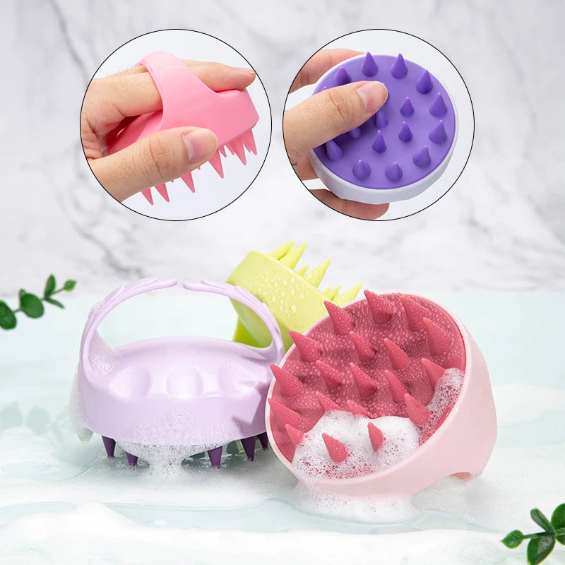 MEILAMEI 2-in-1 Anti Itch Head Cleaning Silicone Spa Scalp Massage Brush